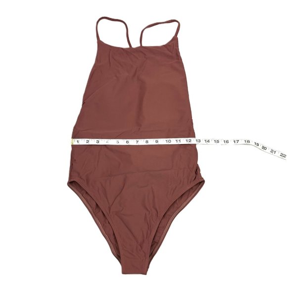 Women’s Open Back Tied Brown Leotard, Size L - Picture 5 of 9